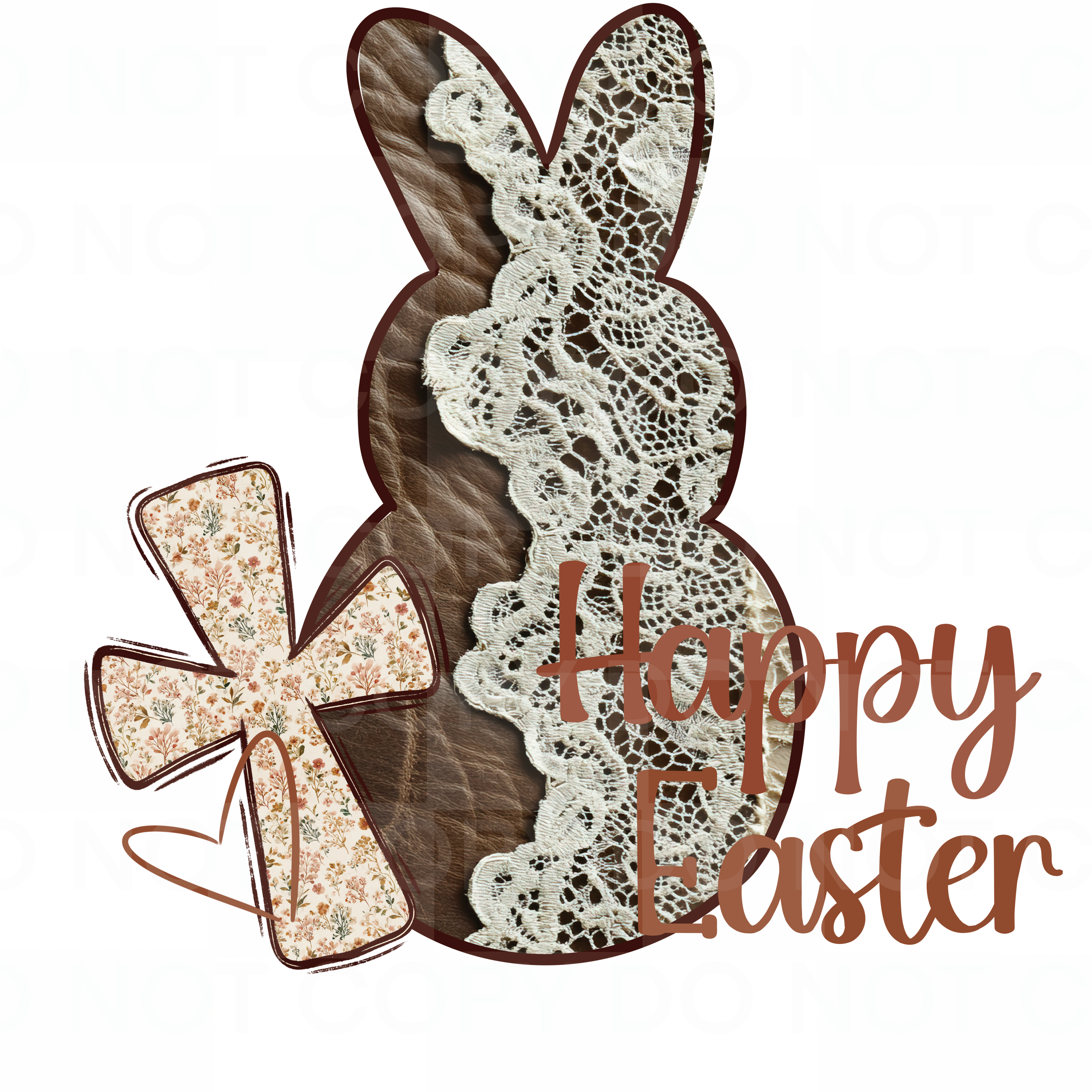HAPPY EASTER LACE PNG